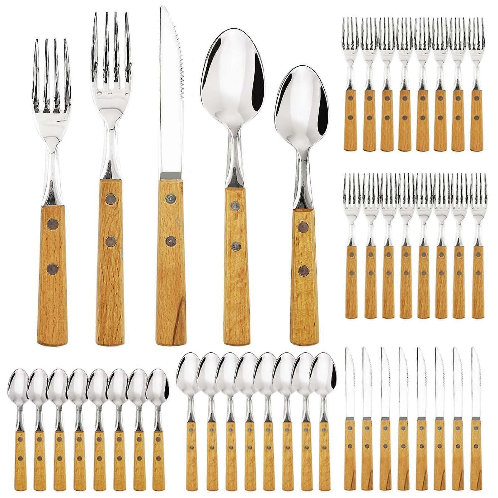 40 Pcs Premium Flatware Set for Home Dining for 8 People