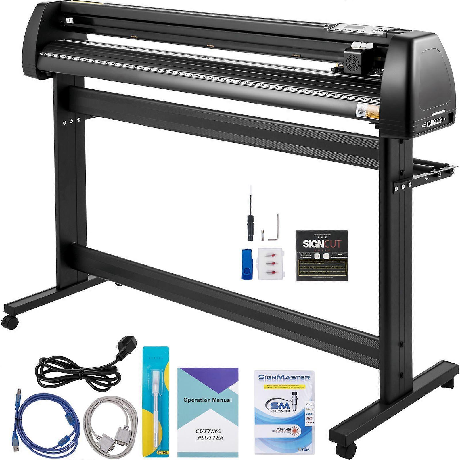 Vinyl Cutter Machine, 53" Vinyl Plotter, LCD Display Plotter Cutter, Drie verstelbare aandrukrollen