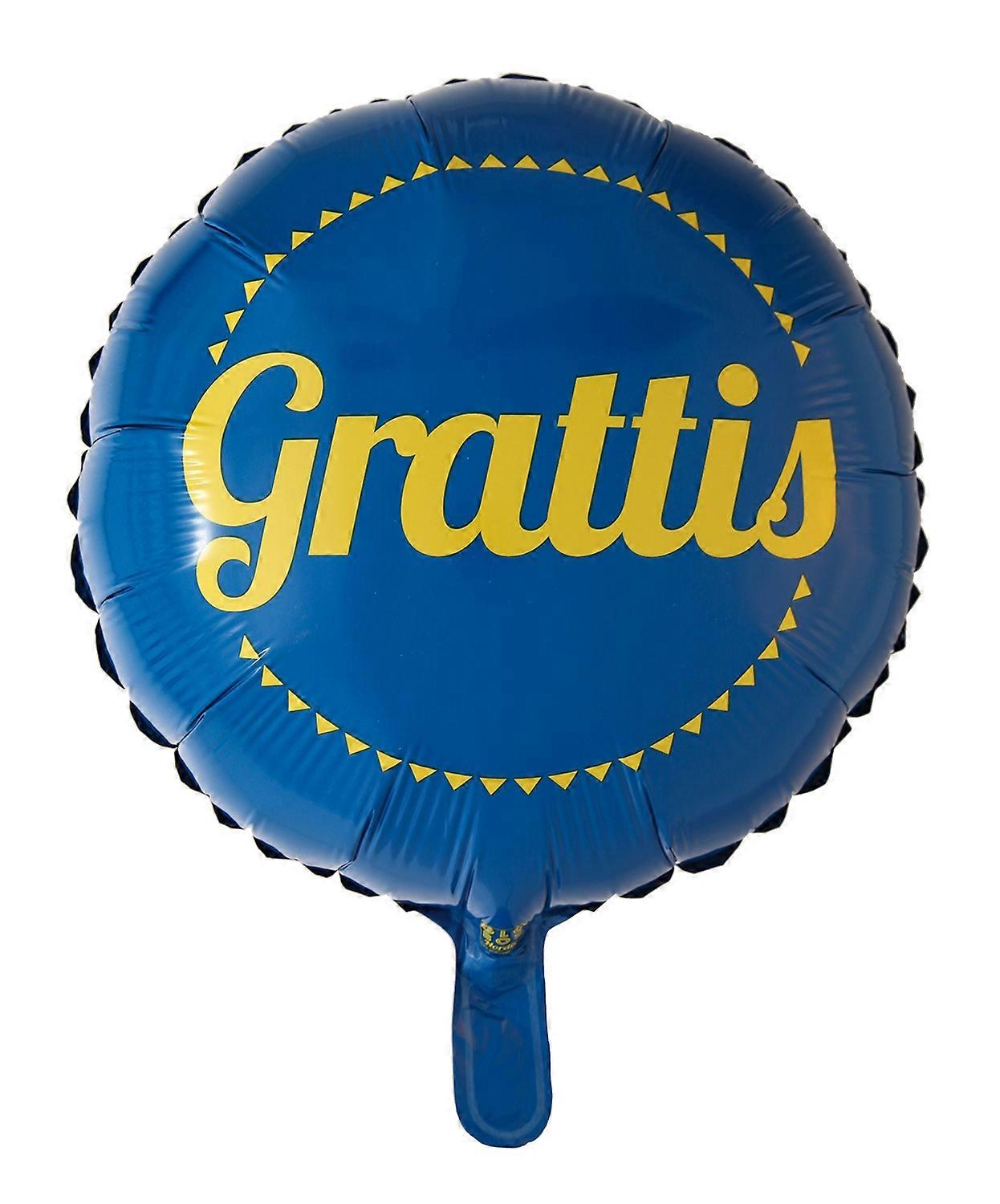 Ilmapallo Onnittelut Sininen pyöreä folio 46 cm