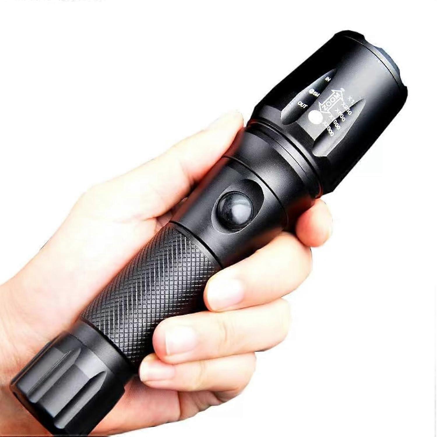 Rechargeable Flashlights High Lumens,Bright Strong Handheld Flash Lights, Long Lasting, Adjustable Focus, 5 Modes, for Emergencies Hiking Gift