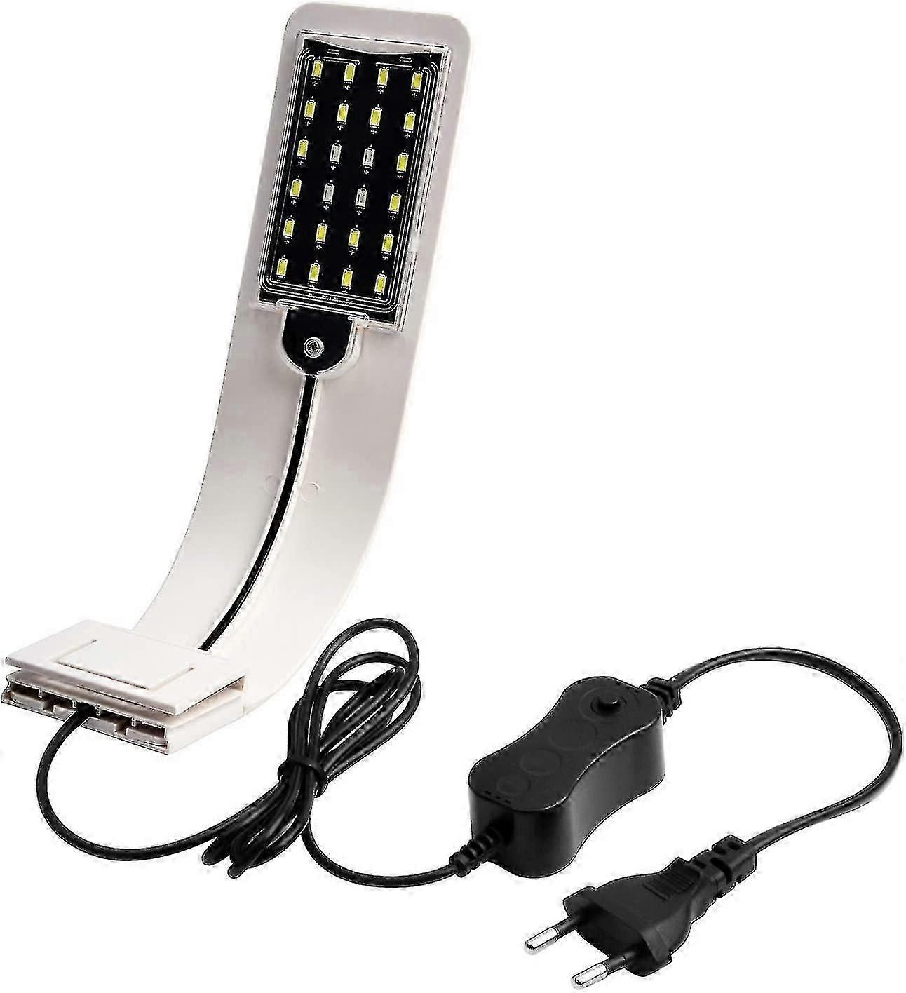 Klips do lampy oświetleniowej LED do akwarium, ultracienka lampa akwariowa z białym i niebieskim światłem, 24 Light_WYT akwariowe LED