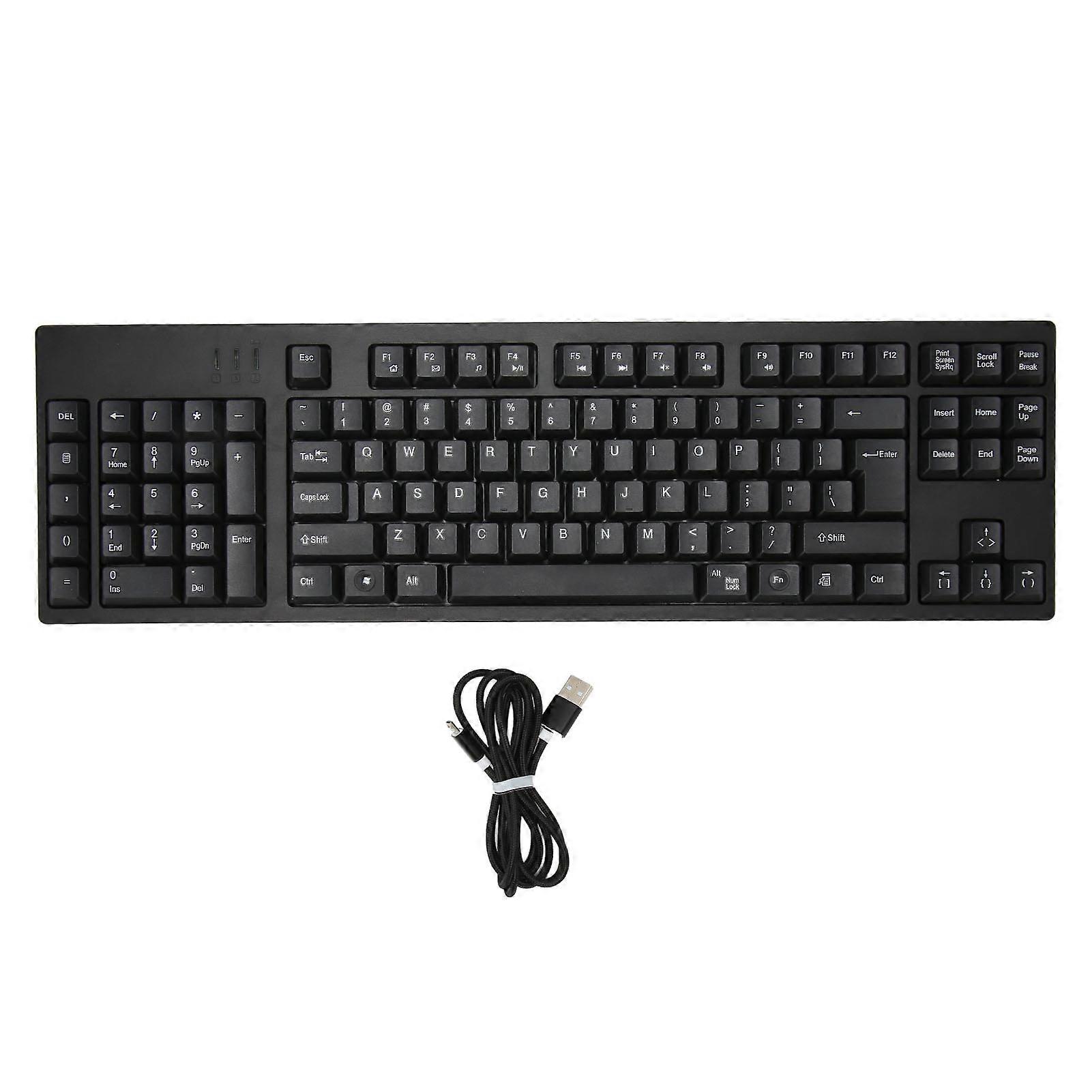 109 Key Left Hand Keyboard USB Wired 2 HUB Keyboard Business Household Keyboard for Windows XP 7 8 10