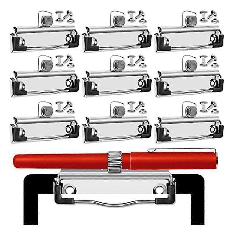 14 Pack Mountable Clipboard Clips with Pen Holder Clipboard Clips Hardware Clipboard Clamp Hardware