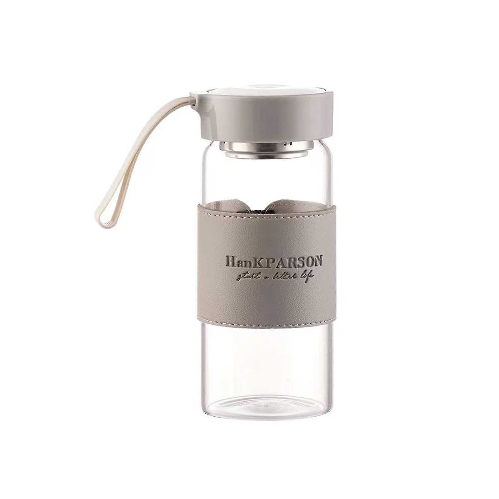 Glass Water Bottles 16 OZ Borosilicate - With Sealing Cover, Cases, Filters - No BPA