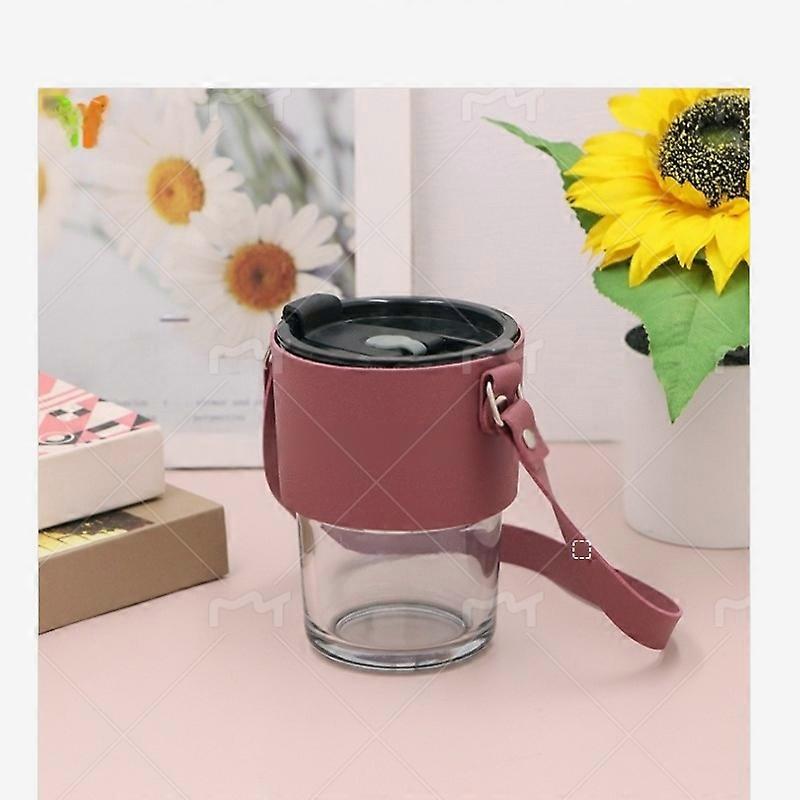 INF Stylish PU leather sleeve for 400ml coffee/tea