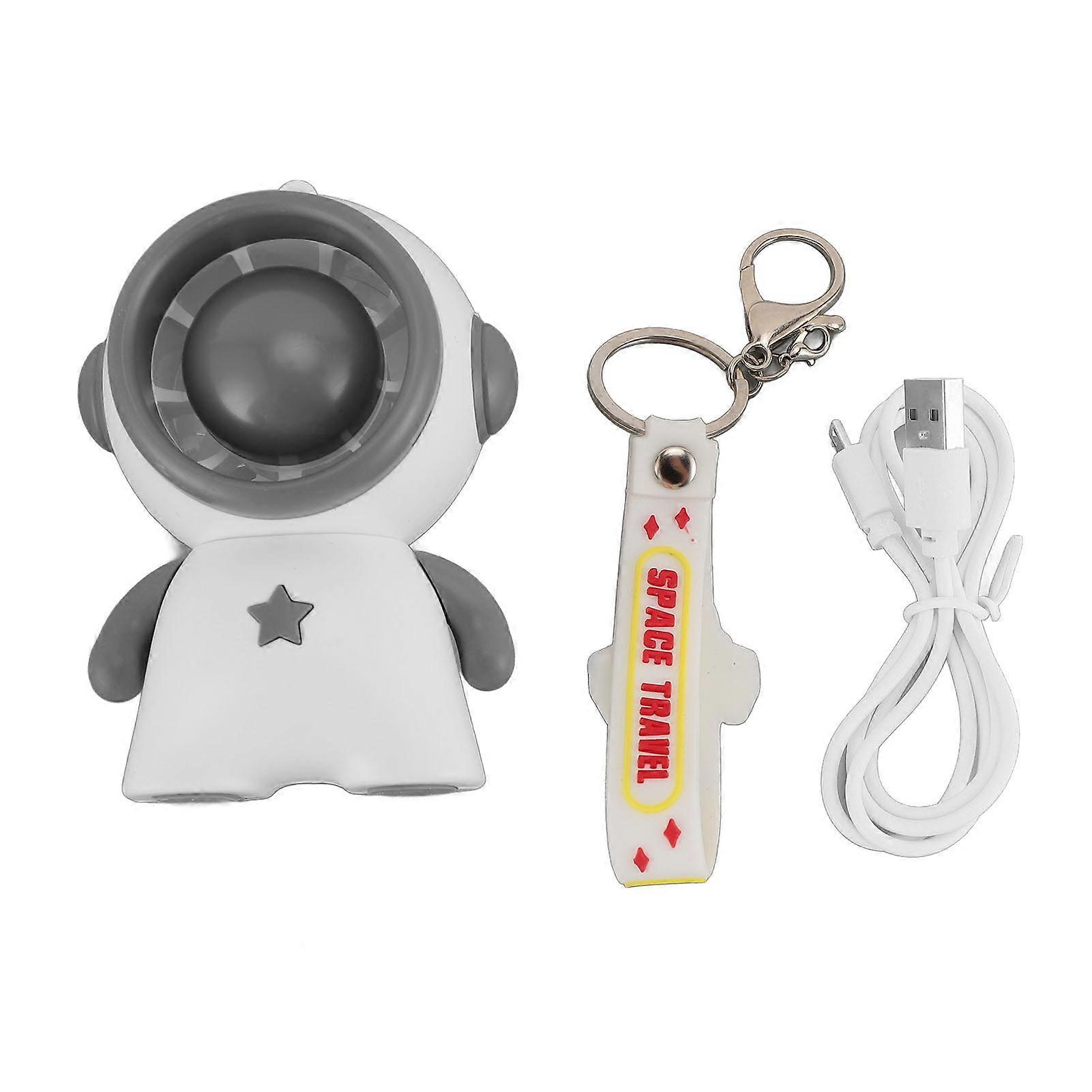 Portable 3 Adjustable Speed USB Rechargeable Quiet Mini Cooling Astronaut Fan for Study Working