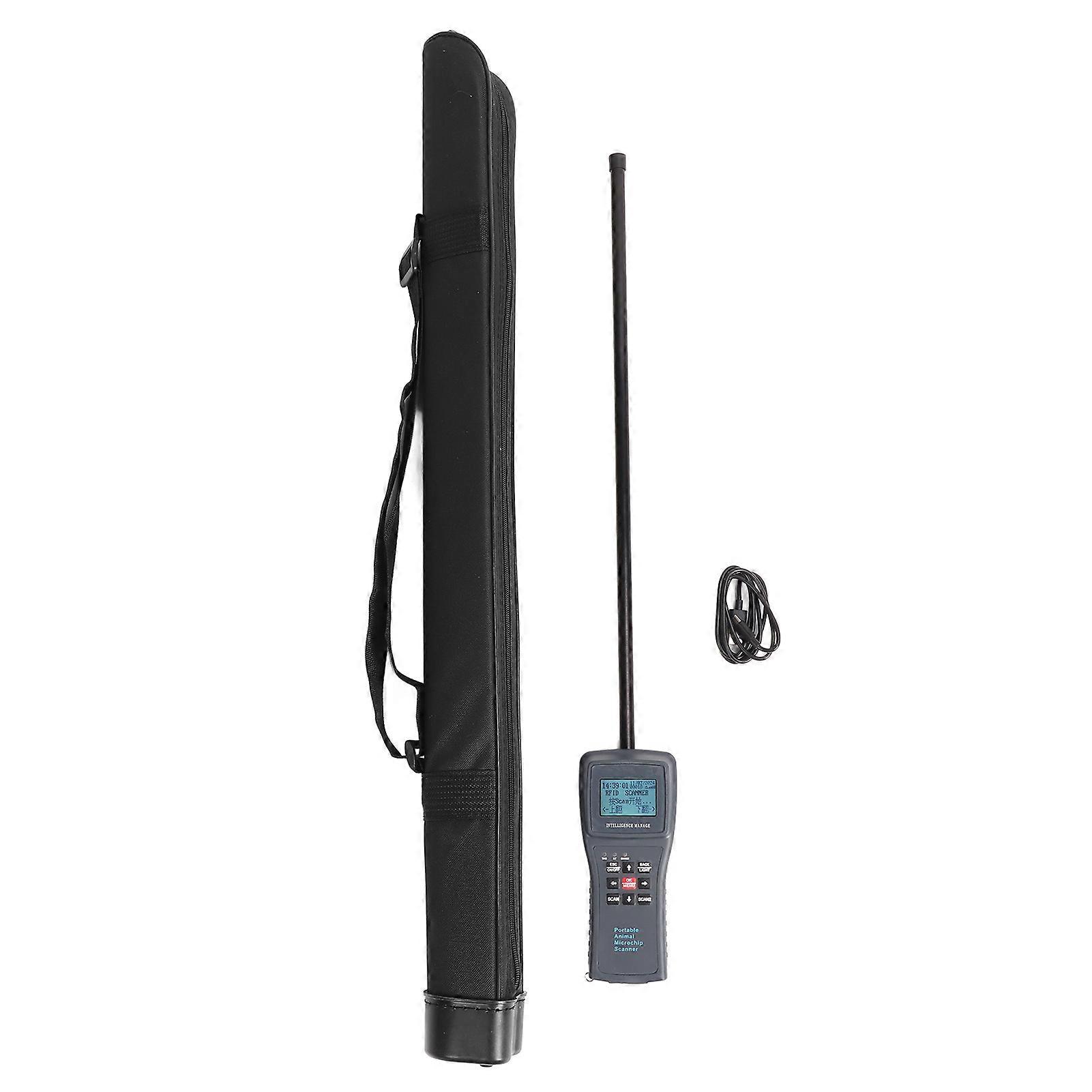 Microchip LCD Display Bluetooth Animal Ear Tag Reader Handheld Pet Chip ID Scanner for Radio Frequency ID Tags