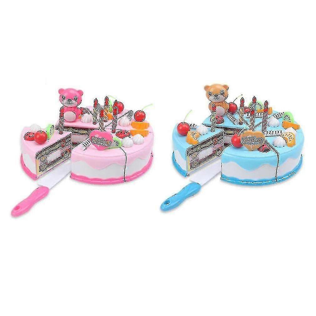 Zk-37カットフルーツ誕生日おもちゃダイ子供用キッチンおもちゃケーキのピース