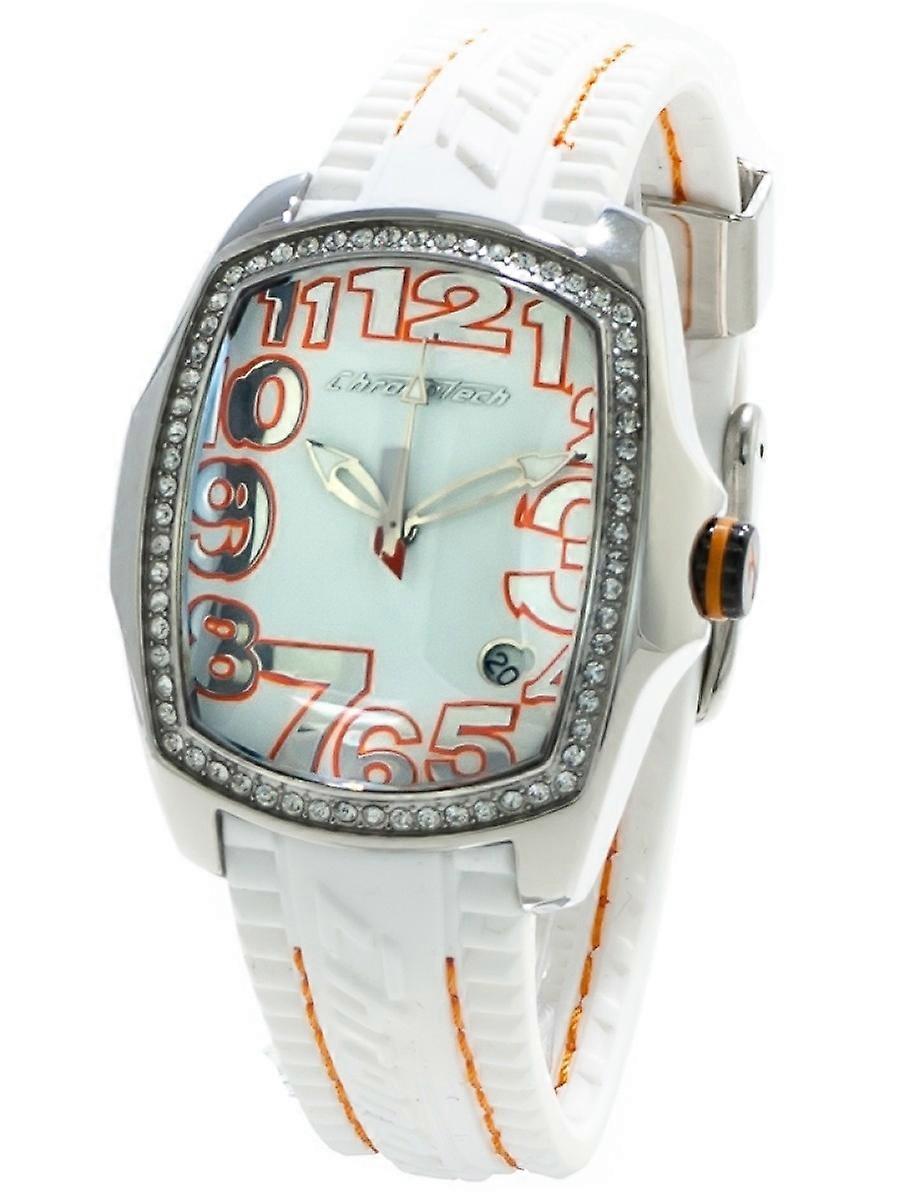Chronotech Caoutchouc Blanc CT7016LS-09 Montre Femme