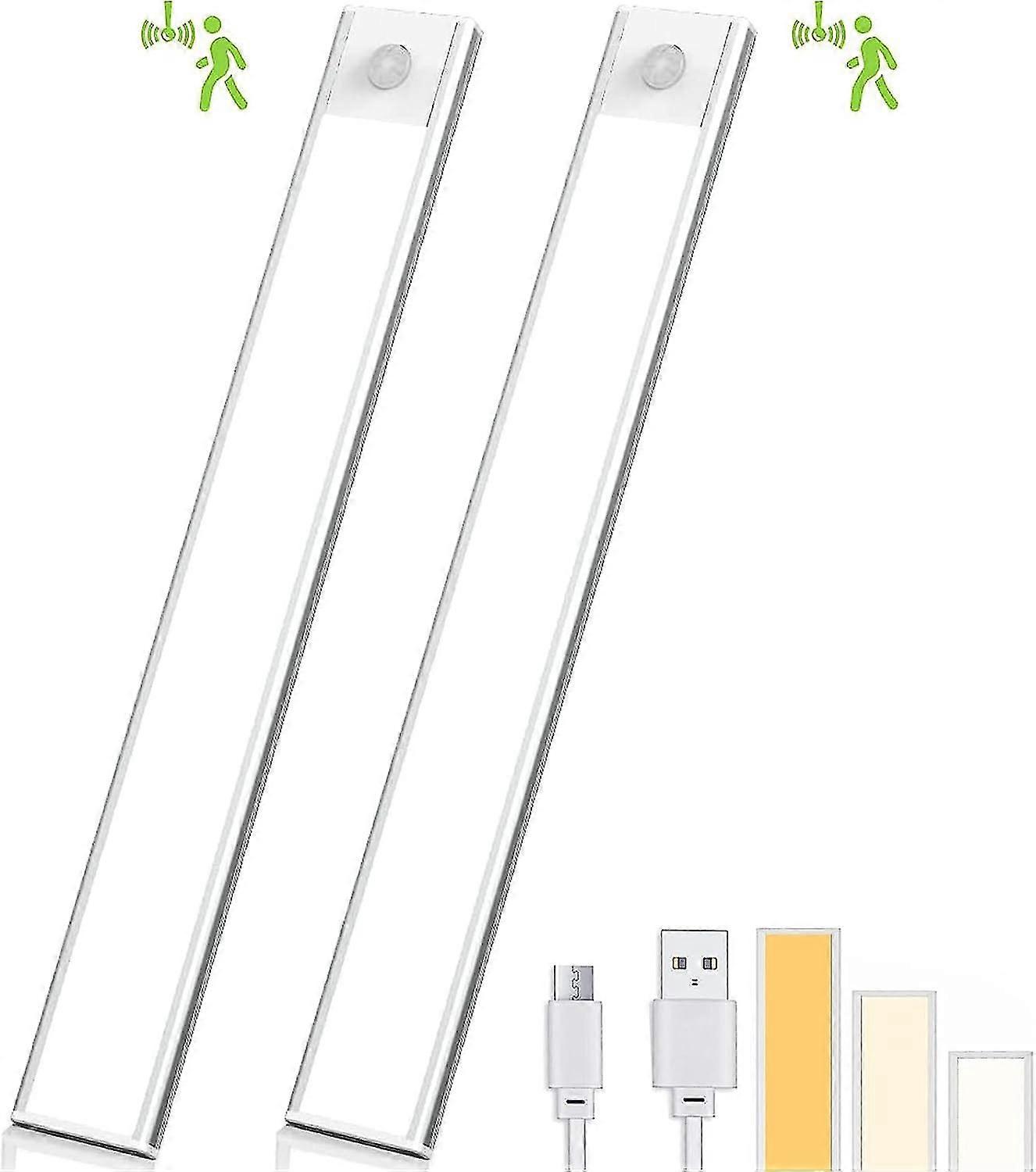 2er-Pack Bewegungsmelder unter Schreibtischlampe, Küche unter Schreibtischleuchte, LED-Unterschrankbeleuchtung, Schrankleuchte mit Bewegungssensor, Bewegungssensorleuchte im Innenbereich, 2