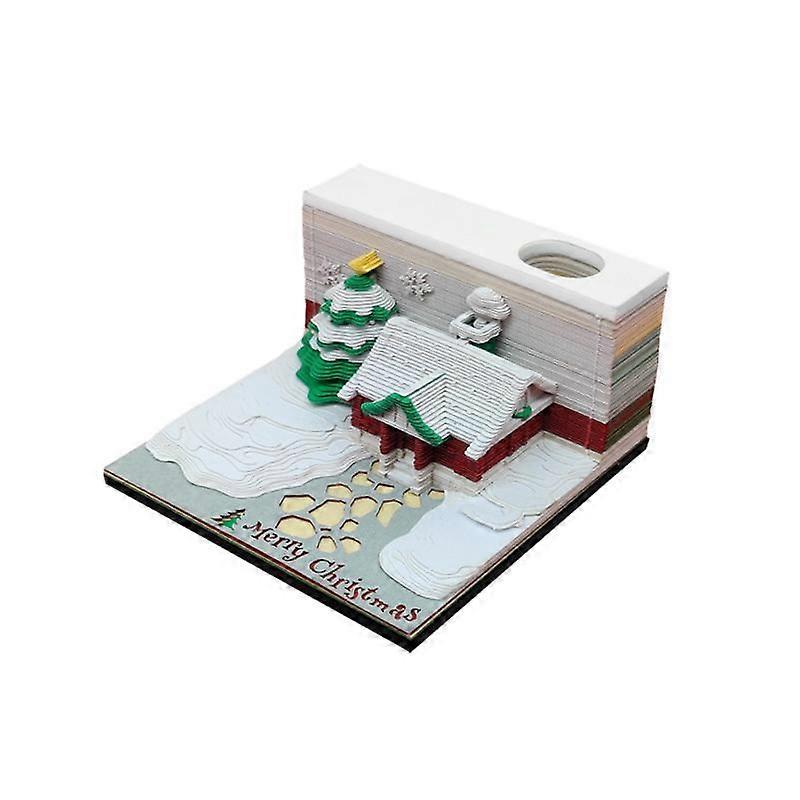 3D Christmas Tree Memo Pad DIY Xmas Gifts Notepad for Home Festivals Holiday