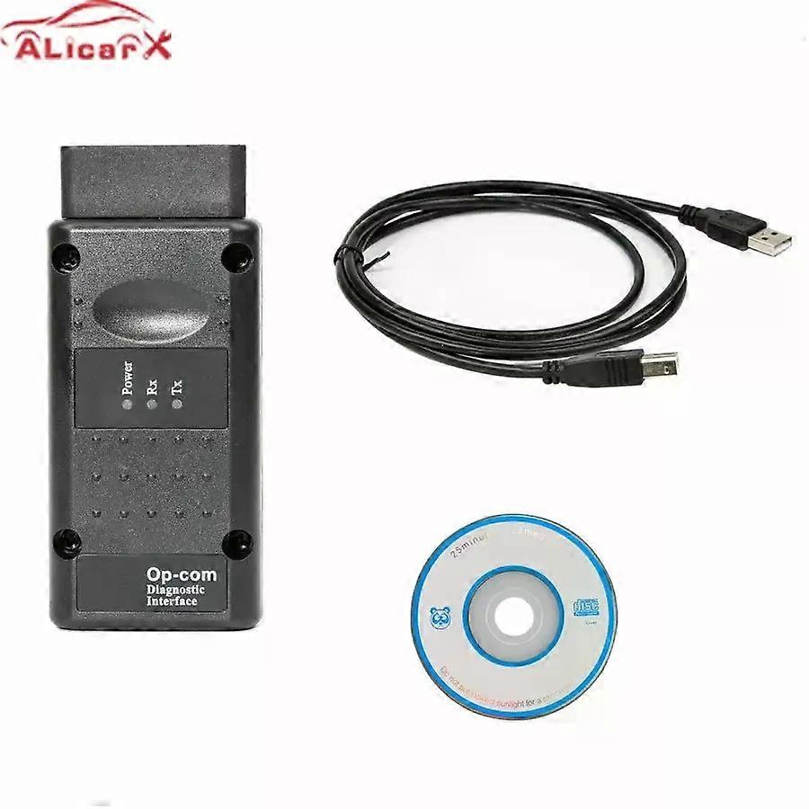 V1.99 OPcom PIC18F458 FTDI V2014 OBD2 car Diagnostic tool for Opel OPCOM flash update 200603A opcom 10-16Pin cable for-opel