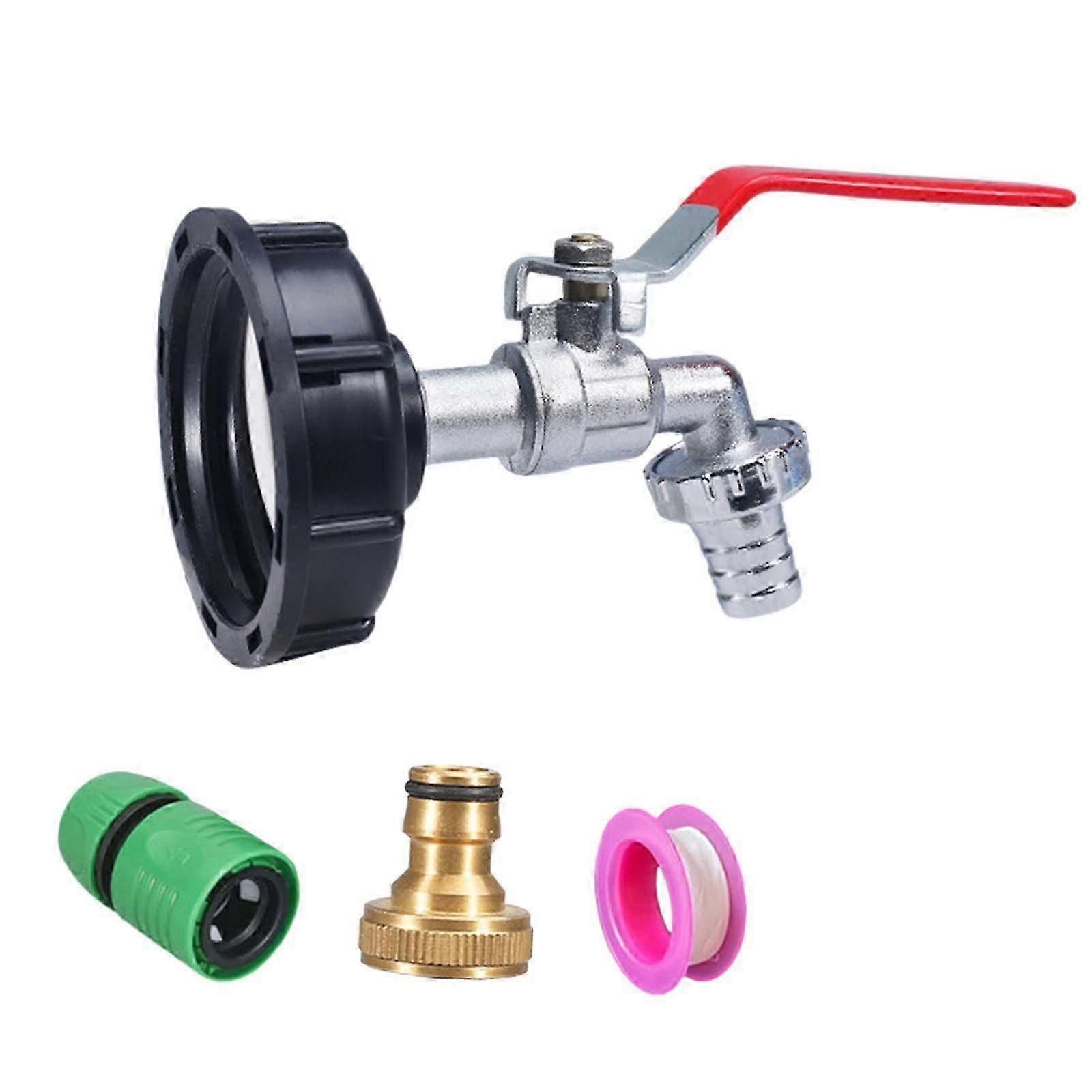 Quick-Connect IBC Tank Adapter, Easy-Install Replacement Fitting for Water Hose & Tap Valve Connection