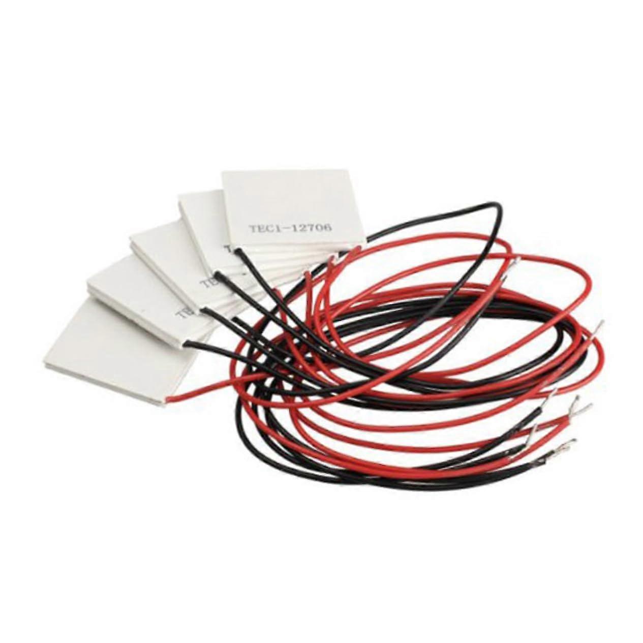 Tec1-12706 Thermoelectric Cooler Modules 5 Pack, 12V Heat Sink, 5.8A, Temperature Range -25°C to 83°C