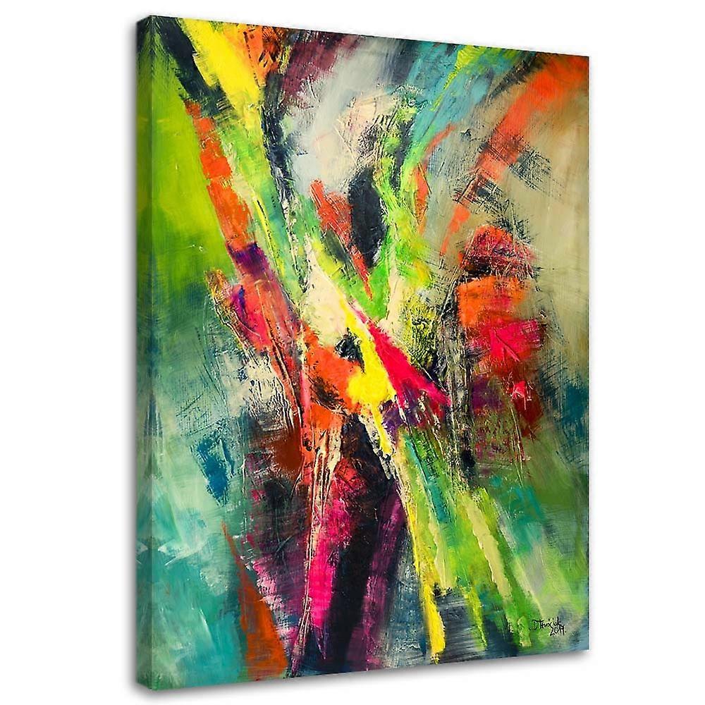 Impression sur toile, Abstraction peinte colorée - 40x60