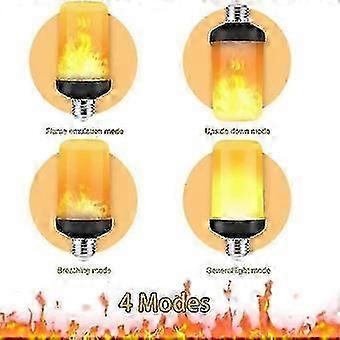 Led Bulb, 4 Modes Flickering Light Bulbs, e27 Base Flame Bulb, Christmas Flame Light