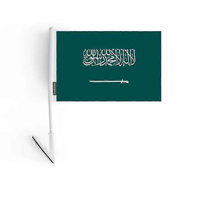 Adhesive Flag – Saudi Arabia – 14 x 21 cm – Soft Polyester – Easy to Stick – 5 pieces