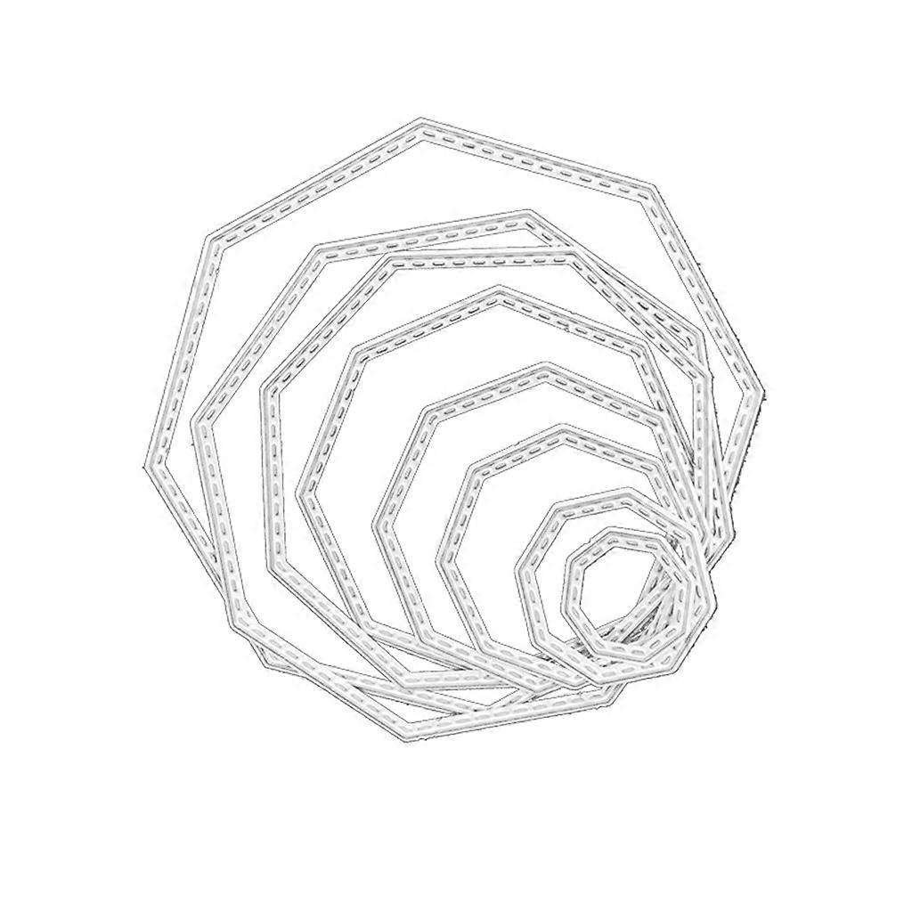 DIY Octagon Cutting Dies Embossing Tool Stencil Template For Scrapbooking Embossing Paper Card Making Album Decor  Silver