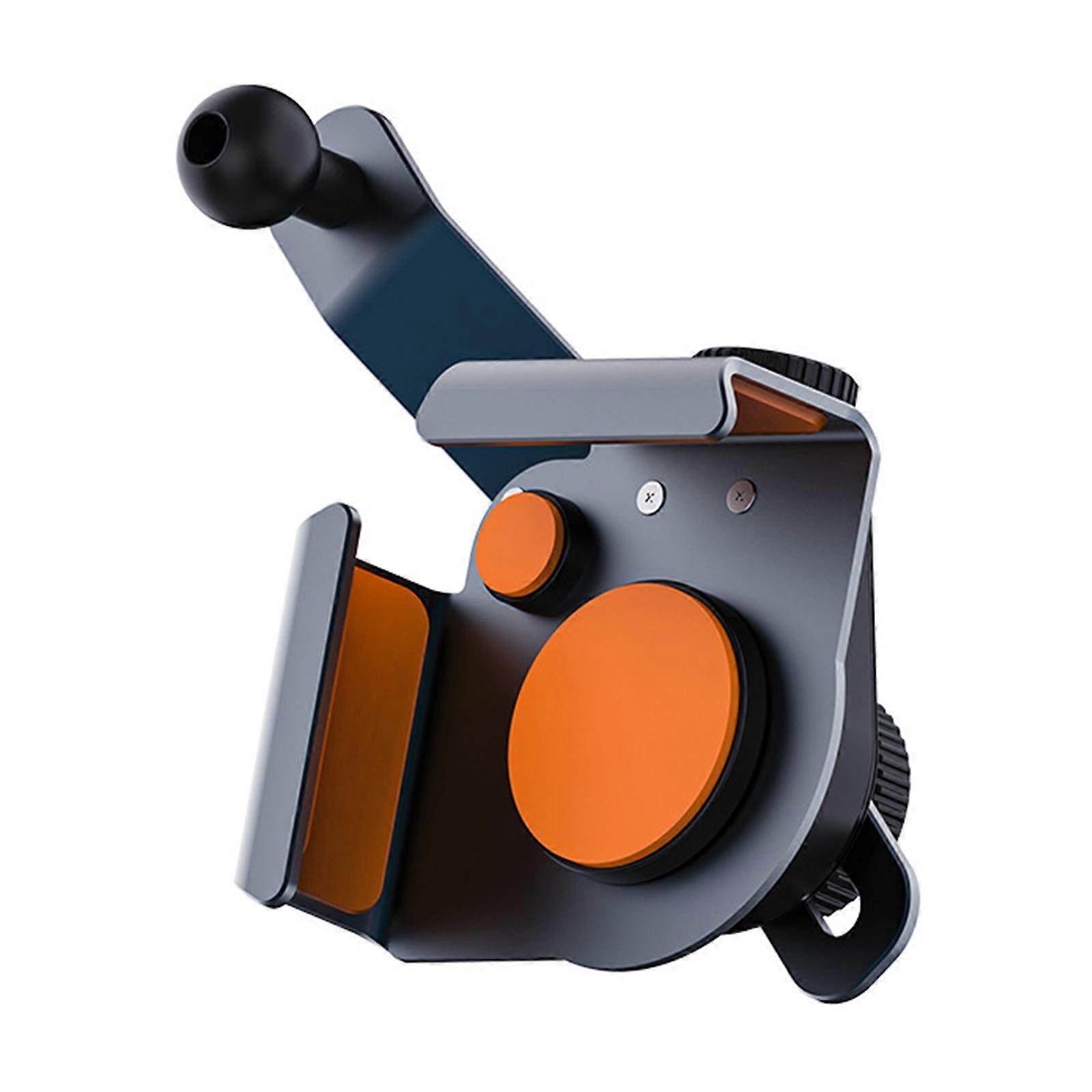 Universal 17mm Aluminum Car Phone Mounting with 360 Rotation Adjustable Angle Not Shake Designs for Curved Screens  Sunshine Orange