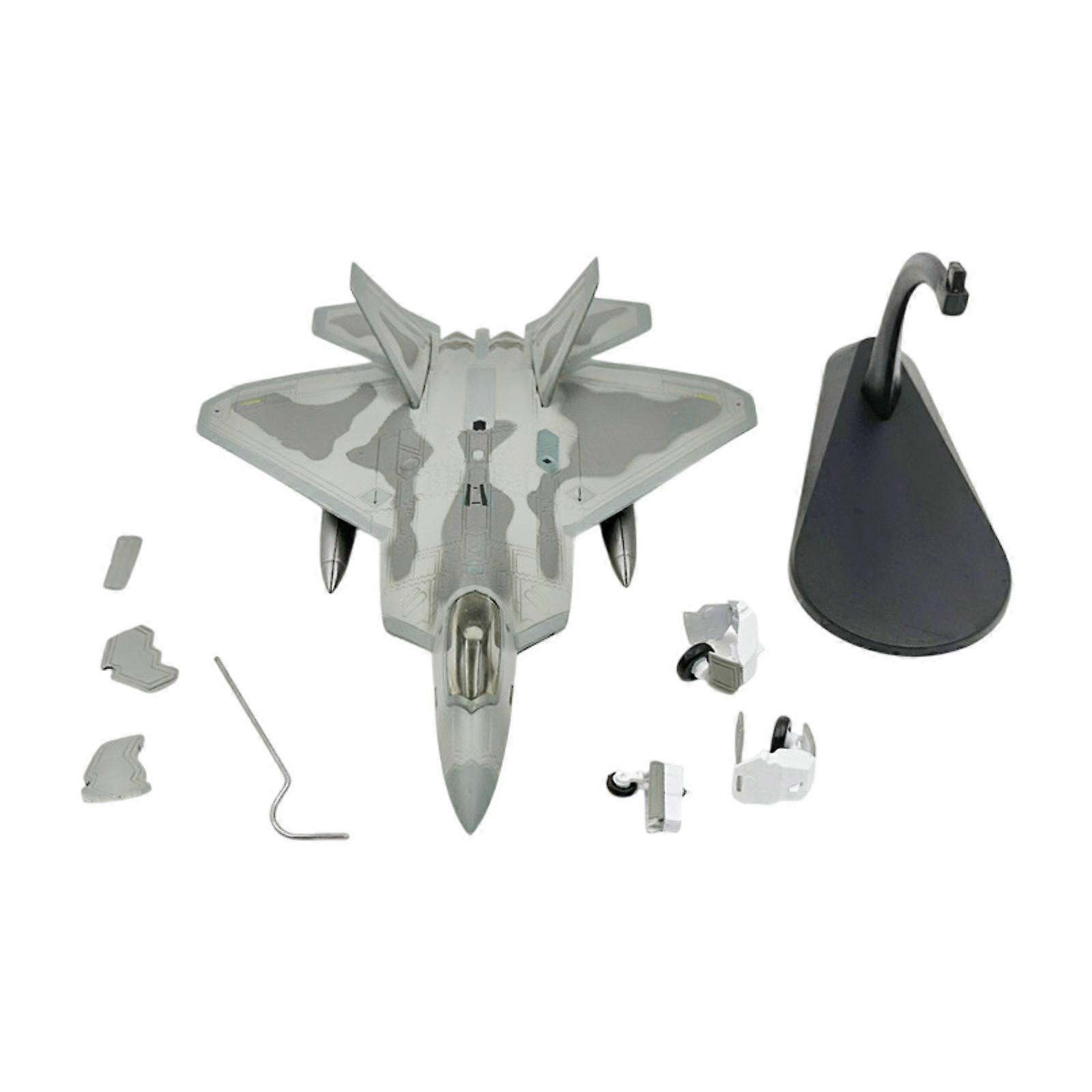 1:100 F22 Fighter Aircraft Model with Stand for Aviation Souvenir Versatile