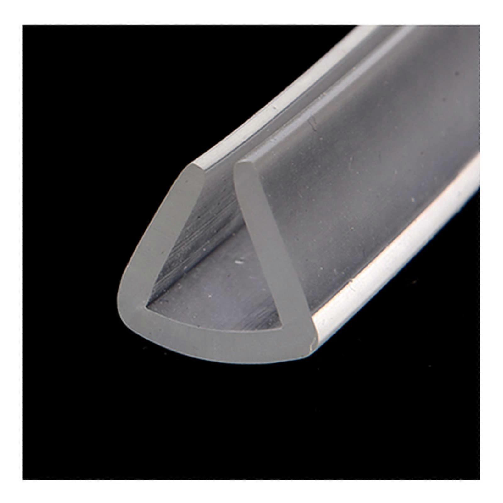 U-Shaped Rubber Seal Protective Trim Strip for Table Edges, Clear 5 Meters Long, 19mm x 12mm Rubber Channel Edge Trim