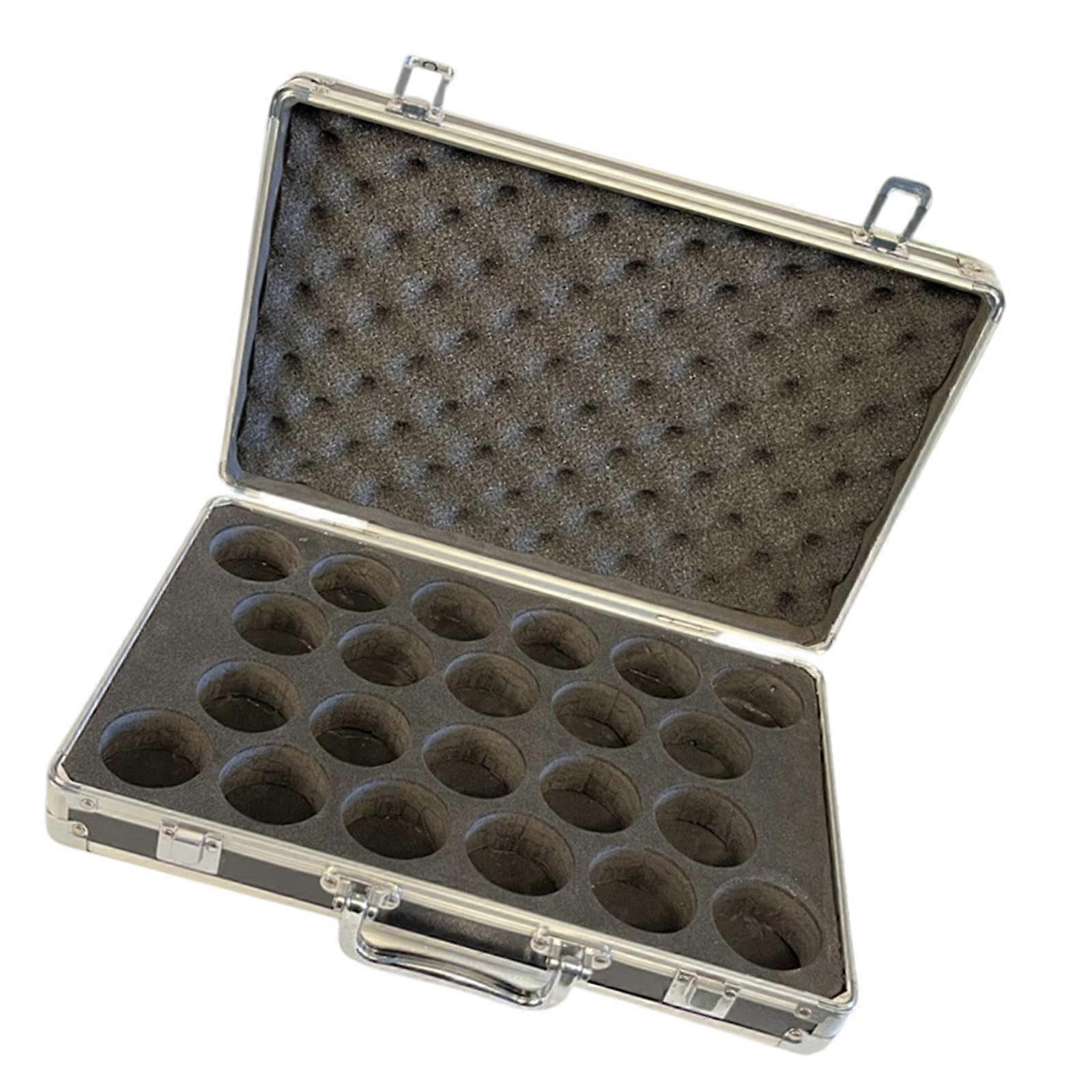Billiard Balls Storage Box With Interior Compartments For Practice And Carrying Handle