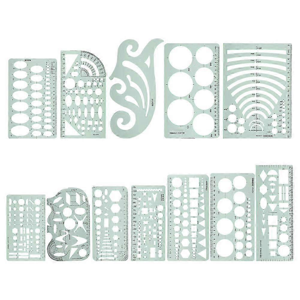 12pcs Curved Grading Rulers Set for Sewing Pattern Drafting Tailoring Design Template
