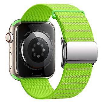 Wrist Strap Compatible For Apple Watch Series 10 Ultra 9 8 7 SE 6 5 4 3 2 1 46mm 49mm 45mm 44mm 42mm Reflective Nylon Magnetic Buc