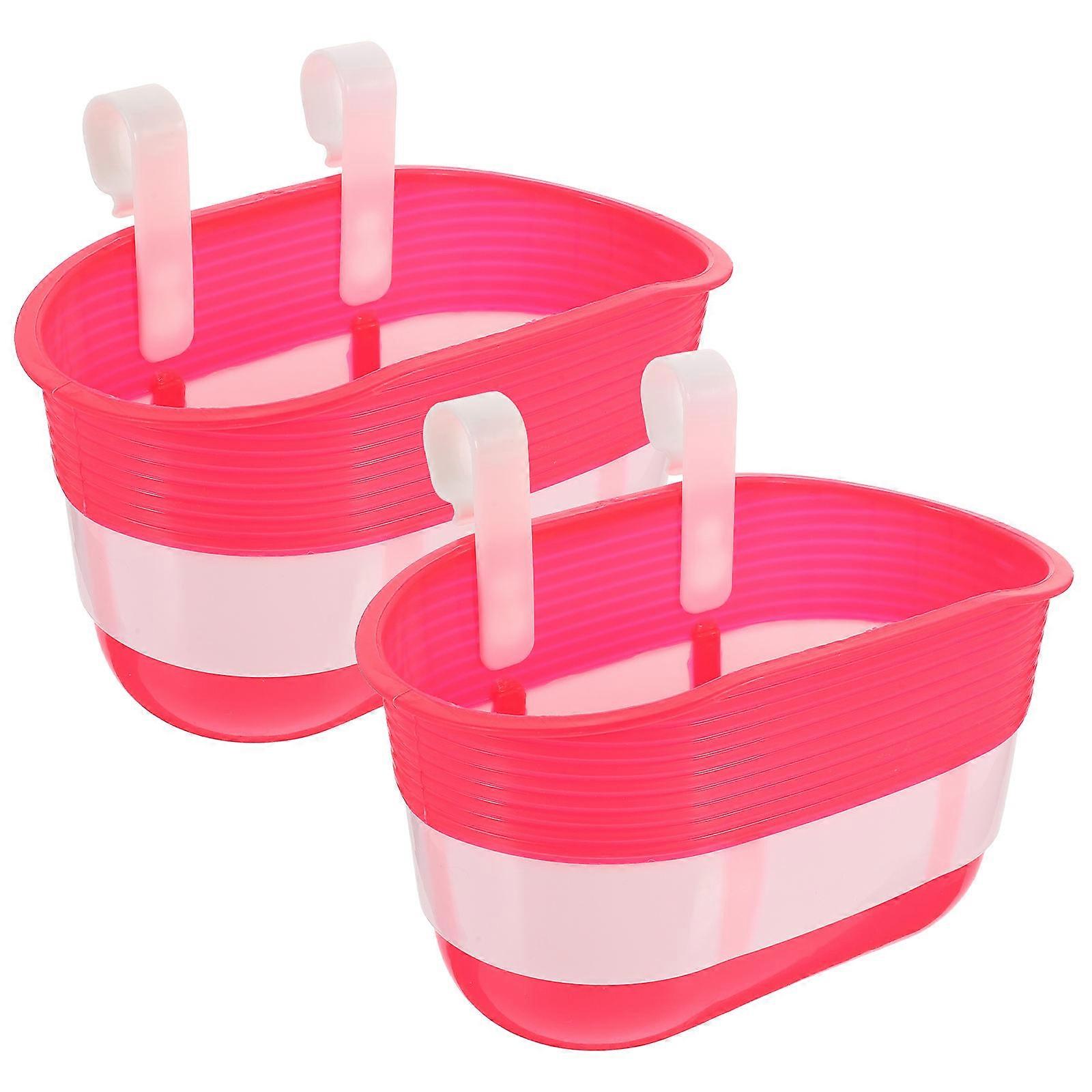 Pink Kids Bike Basket Made of Durable Plastic for Kids Bikes with Wide Storage Use 2pcs
