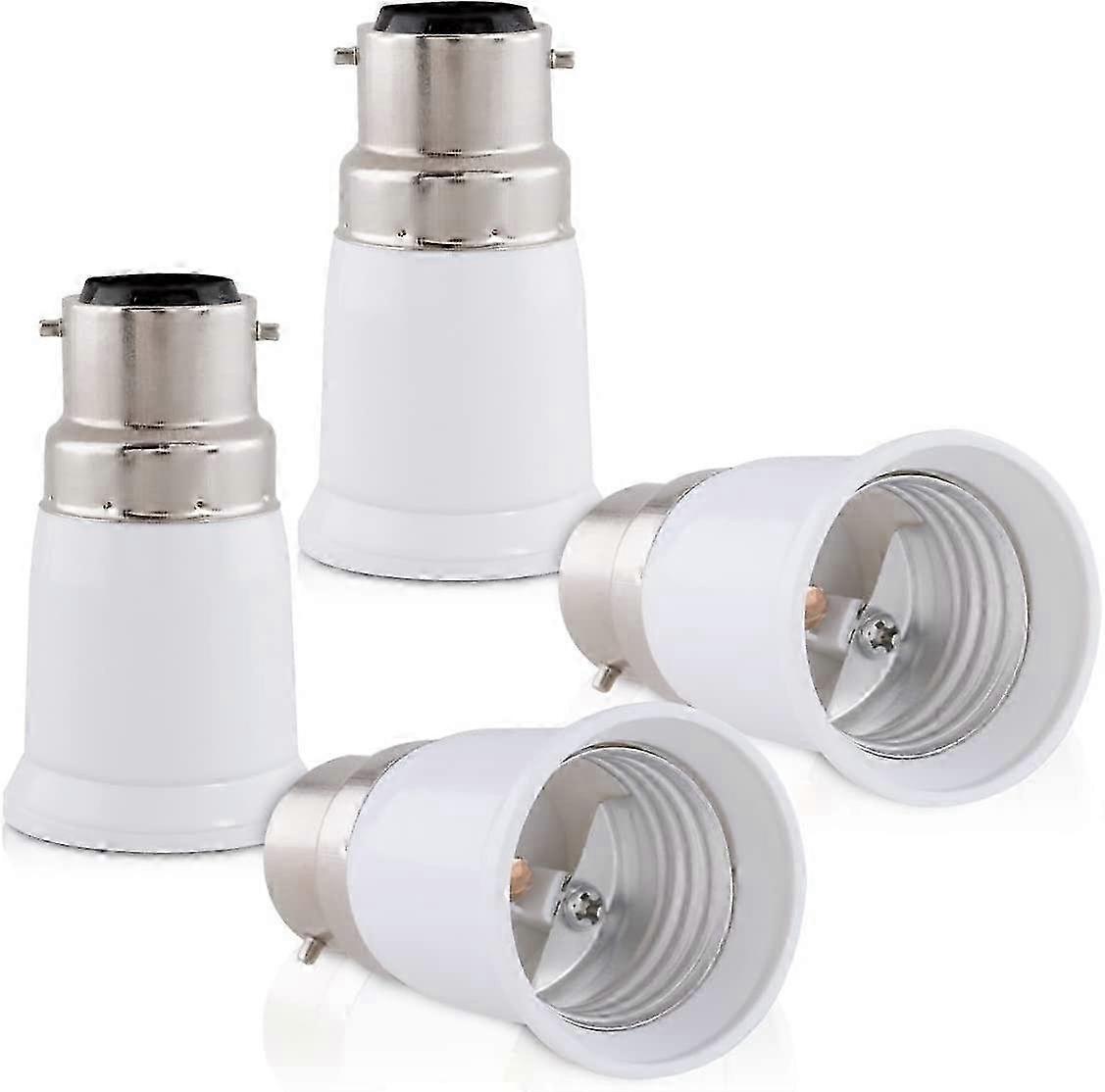 4x Socket Adapter - B22 to E27 Converter Bayonet Base Lamp Holder for Halogen
