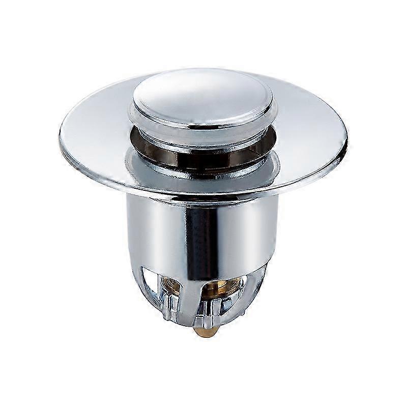 Sink stopper set (2 pieces), sink drain waste set, pop-up valve with anti-clogging strain