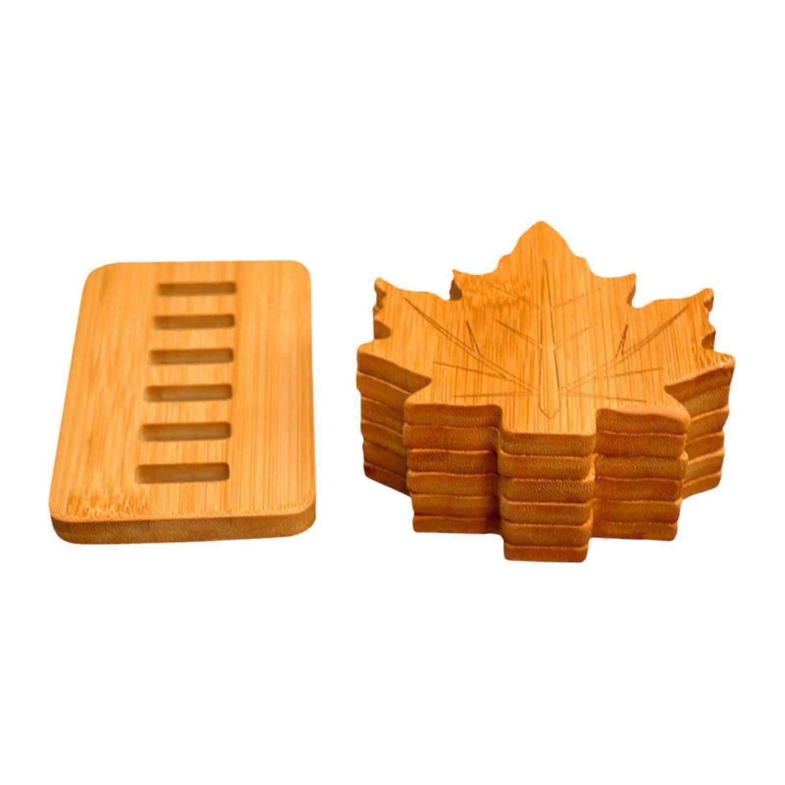6 Fall Leaves Coasters for Table, Restaurant, Fridge - Square Base Optional