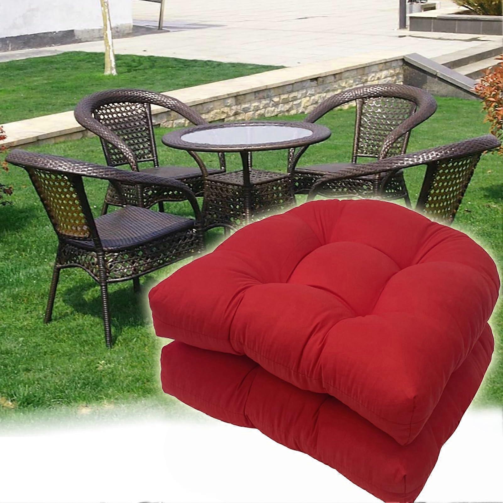 Large Ushaped Chair Cushion for Garden –, Comfortable (Rouge)