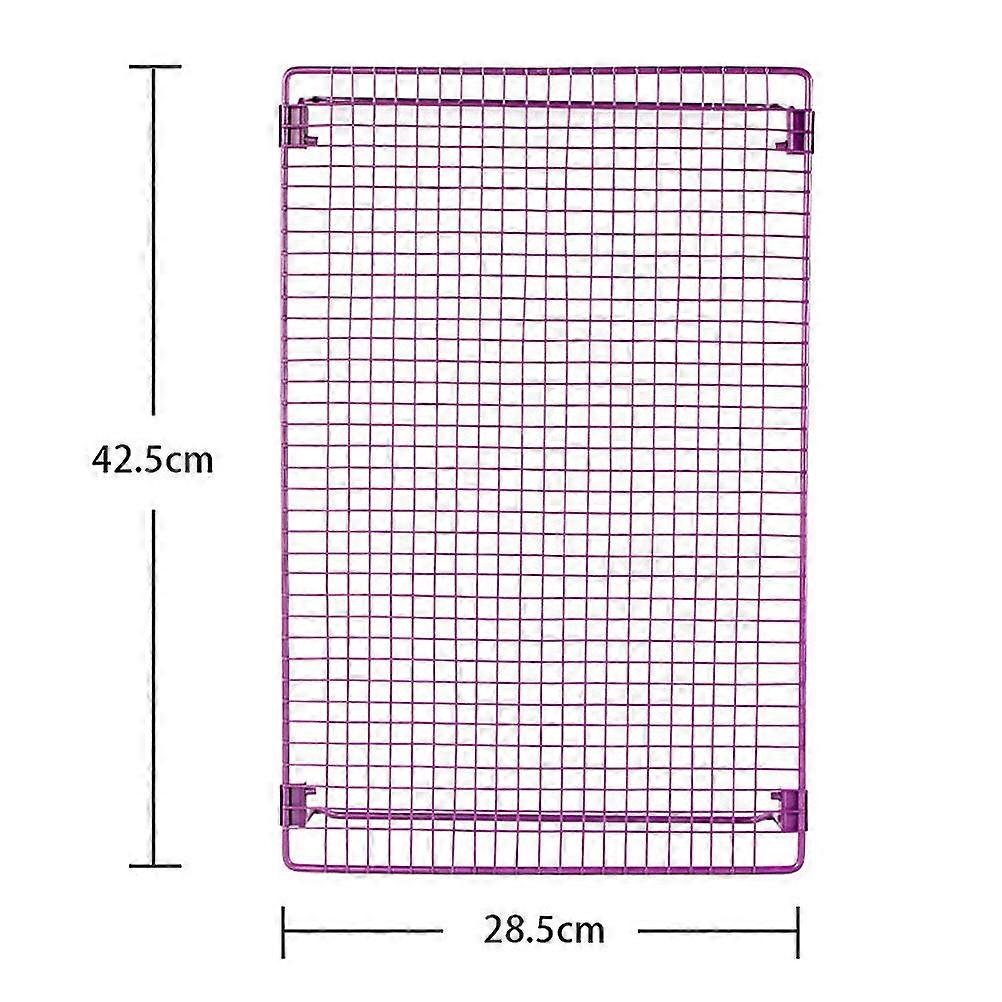 Nonstick Baking Rack Air Circulation Cooling Drying Baking Tool Purple 43*28CM 1Pcs