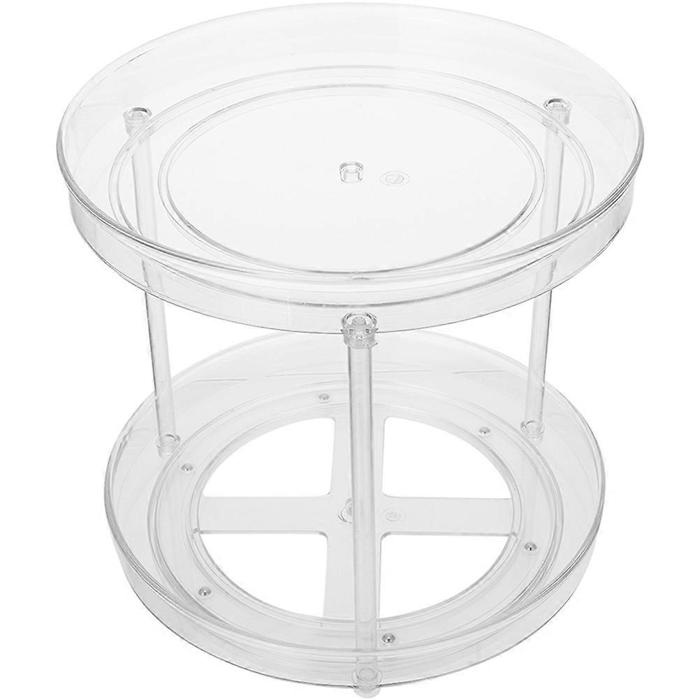 Rotating Kitchen Shelving Seasoning Rack Buffet Round Transparent 9.24x9.24x8.49in Rotating Storage 1Pack