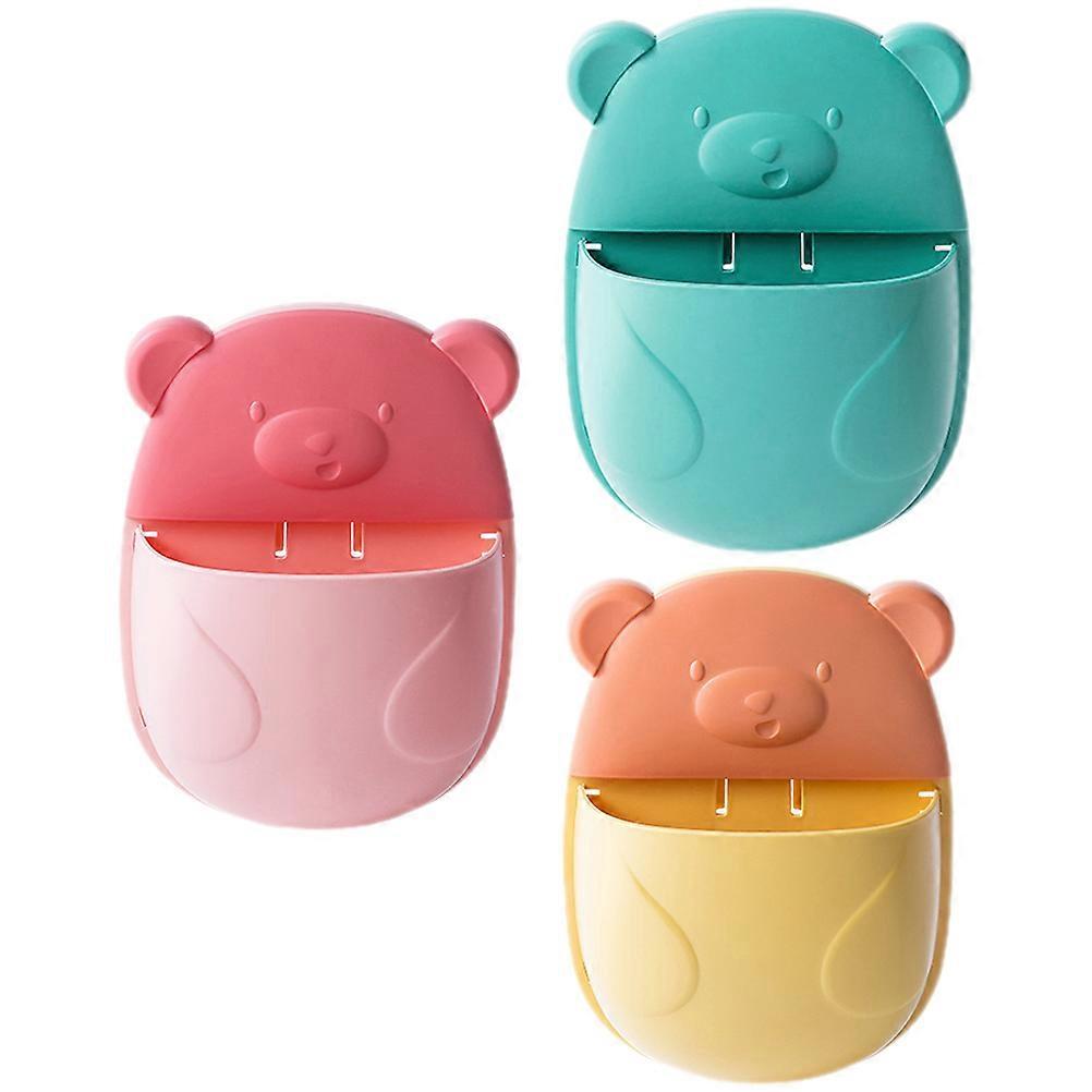 Bathroom Wall Mounted Organizer Cosmetic Storage Simple Design 19.5X14X6.5CM 3Pcs