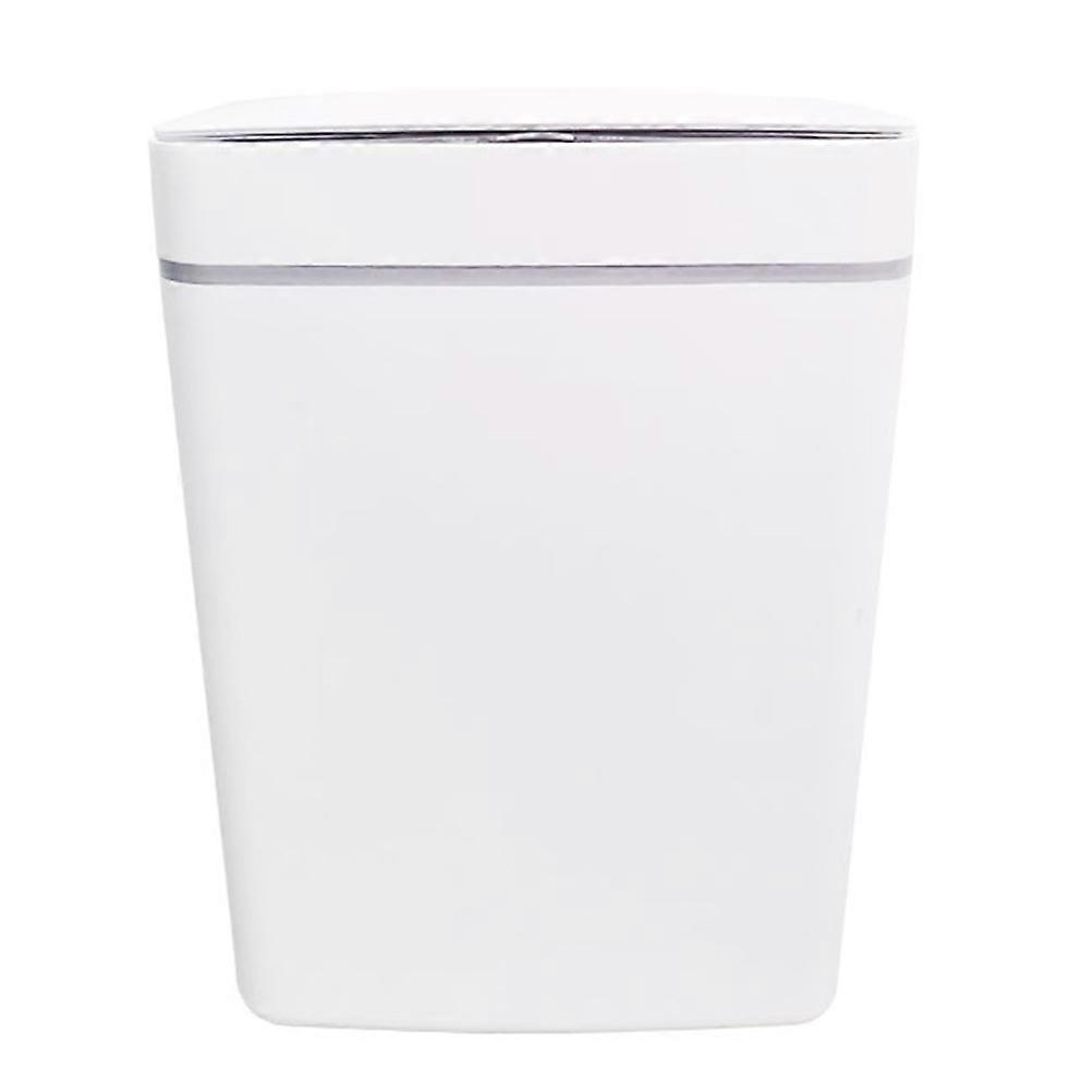 Automatic Trash Can Sensor Usb Charging 32x25x19cm White Rectangular Smart Design For Household Users 1Pcs