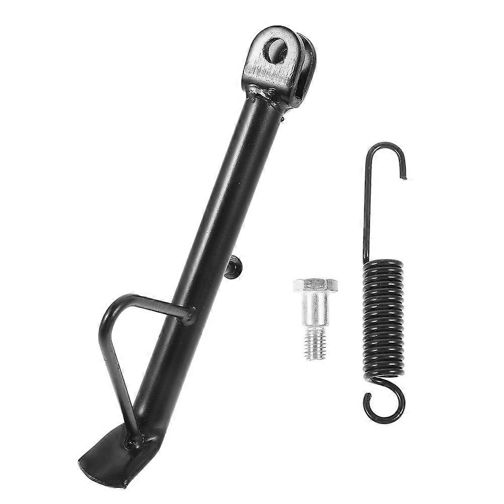 Motorcycle Side Stand with Spring and Screws – Durable Kickstand for Scooters and Motorbikes, Stable Support on Uneven Surfaces, Easy Installation