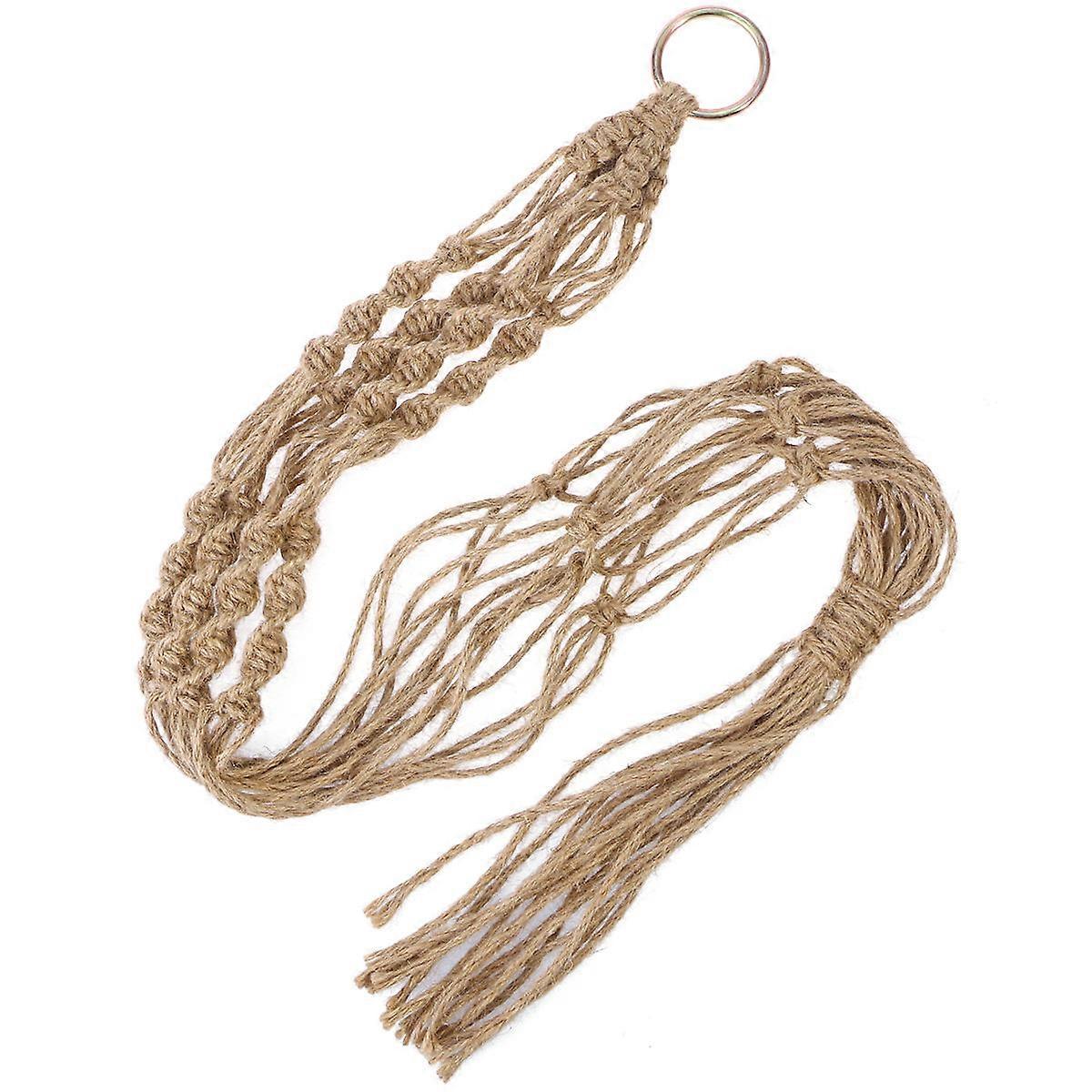 Planteringshängare Macrame Hängande planteringsrep för växtälskare utomhusbruk 23 x 23 x 103 cm 1 set