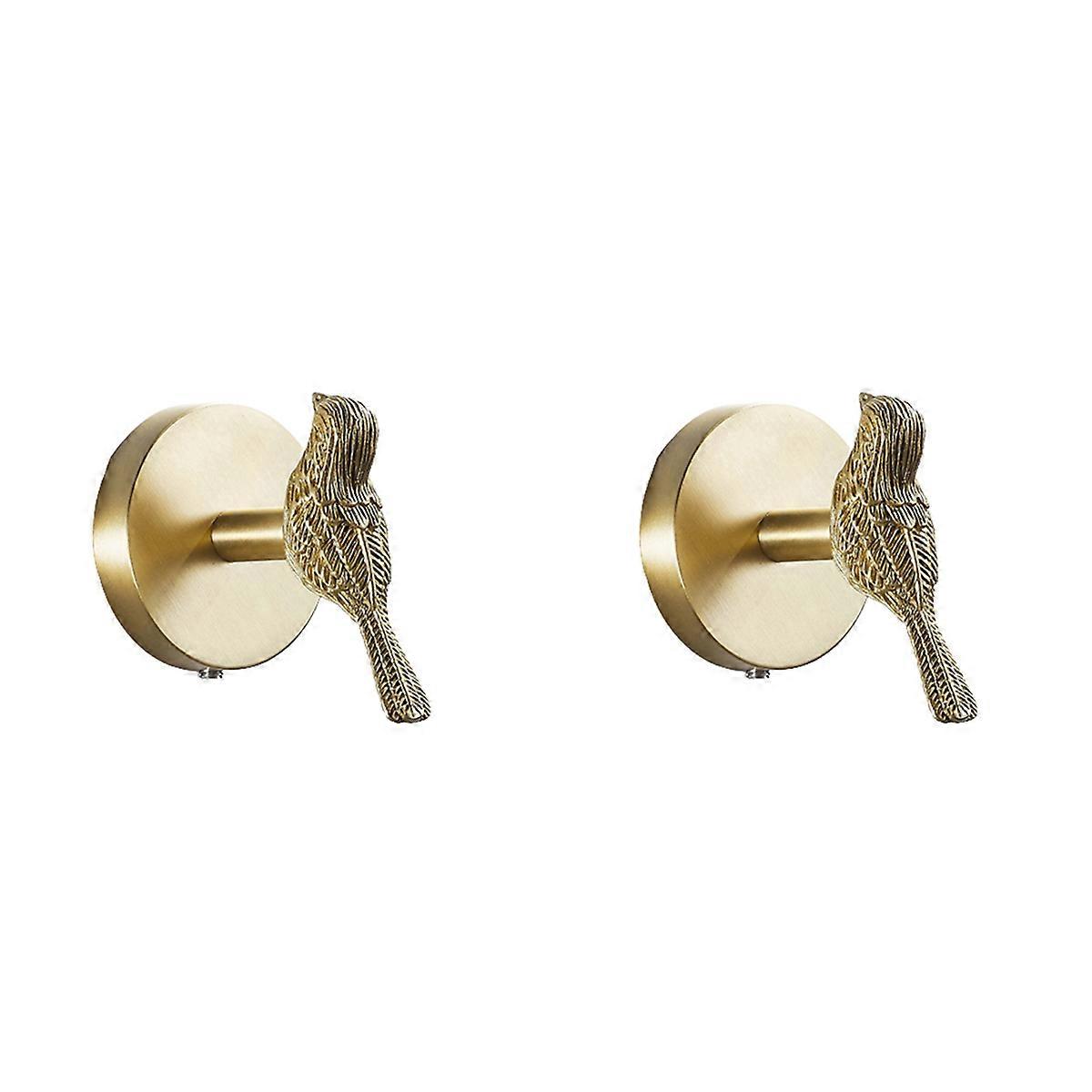 Brass Gold Animal Hook Solid Brass Coat Hook Door Back Hook(Bird)