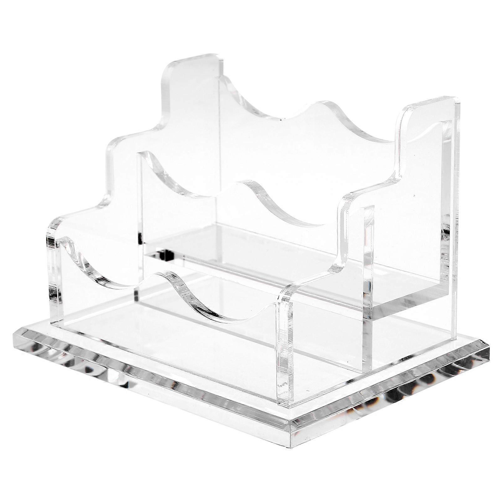 Office Card Holder Transparent Color 12X9CM Size Simple Design Business People 1Pack