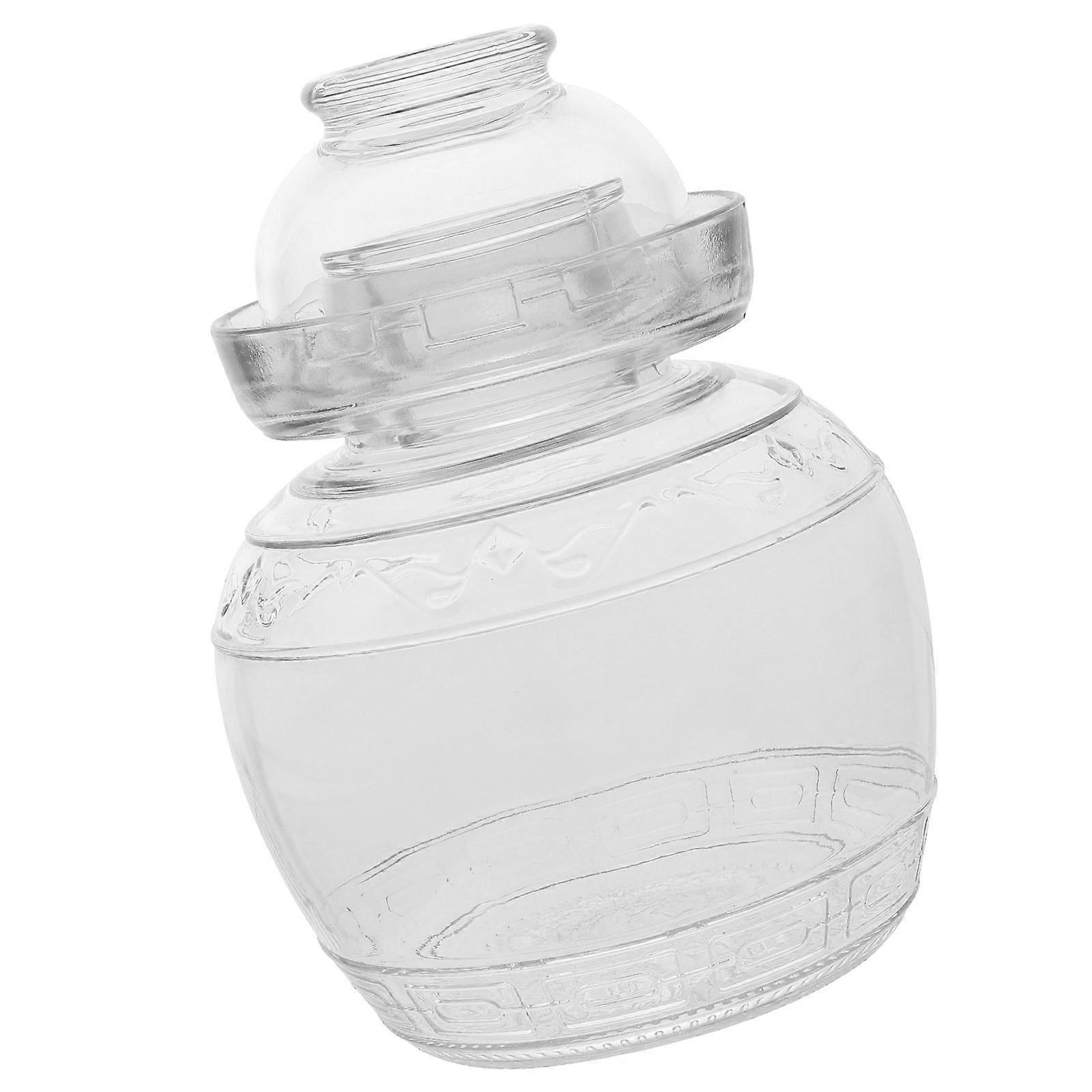 Thickened Transparent Glass Pickle Jar with Airtight Lid for Food Storage Multi Functional Household Kitchen Container for Vegetables and