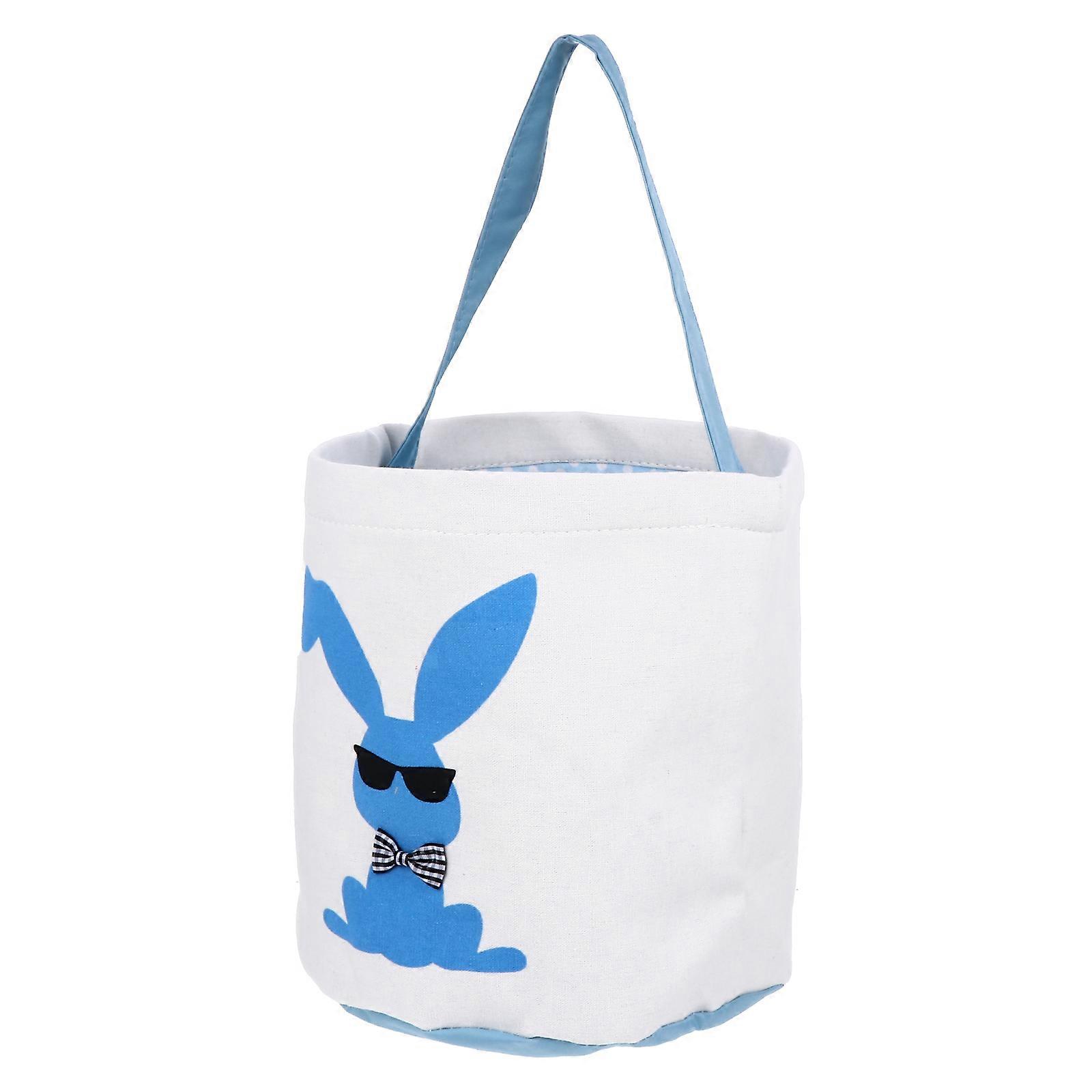Candy Bucket Rabbit Pattern Canvas Home Storage present Container Easter Celebration 22x22x26cm 1Set