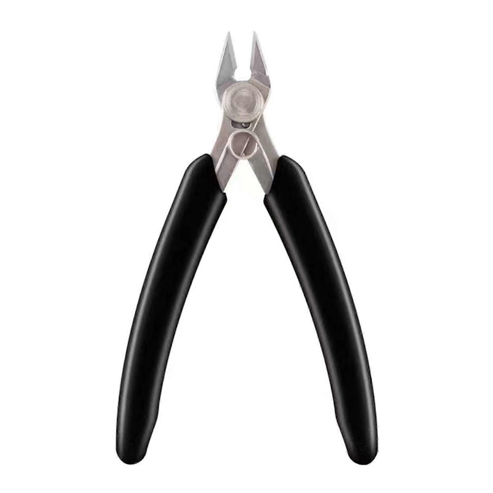 High Leverage Electric Cable Cutter Flush Pliers with Ergonomic Handle Black Professional Hand Tool for Precise Cutting