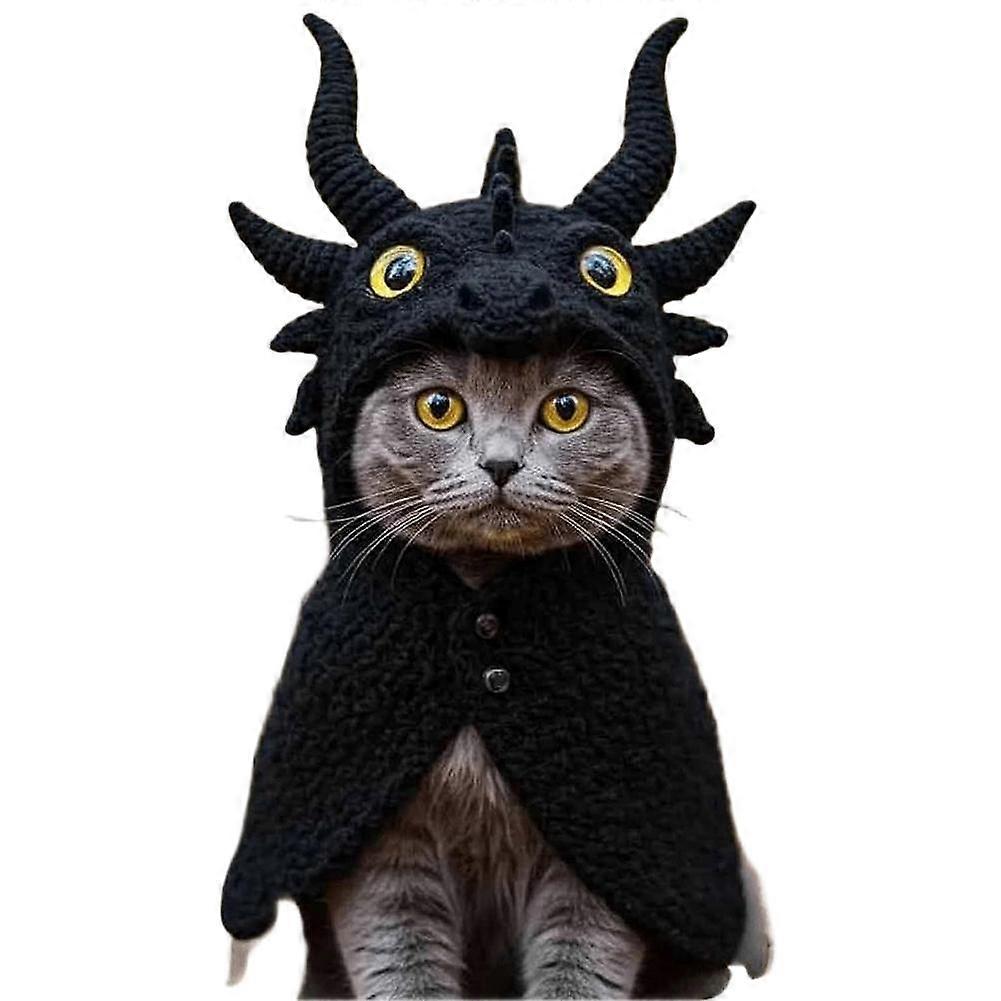 Diy Dragon Cat Hoodie Set, Cat'S Hat Dragon Hoodie, Soft Pet Hoodie With Horns