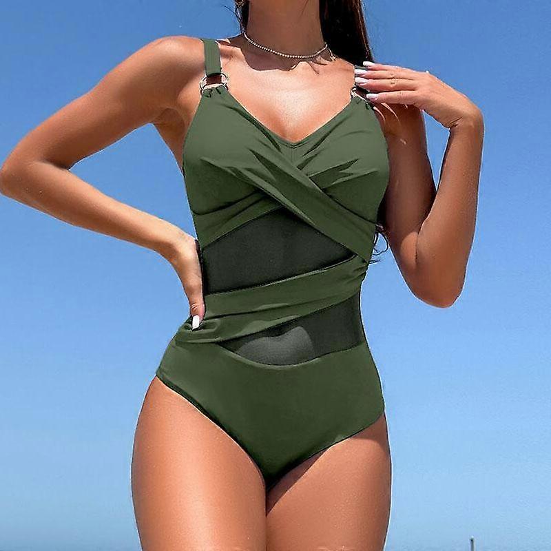 Women's Push-Up Mesh One-Piece Swimsuit