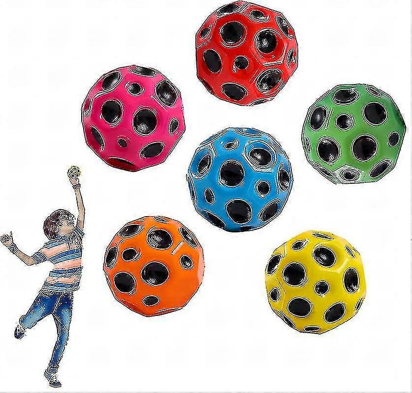 6-pack 66mm elastic ball high elastic hole ball pu foam ball parent-child interaction, rubber bounce balls for kids
