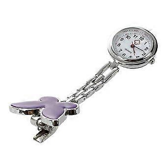 Taschenuhr - Krankenschwestern Wacht Pulsmesser Taschenuhr Quarz Schmetterling Thema--