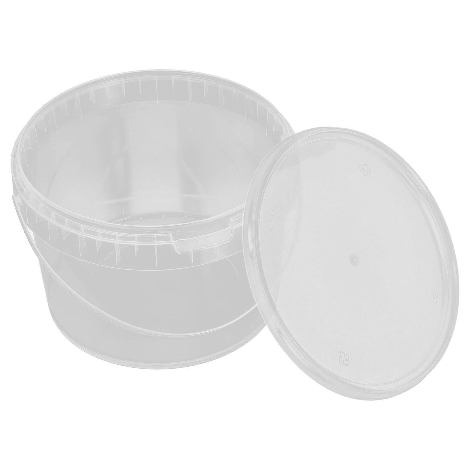 Here's a polished and professional product description for the item you mentioned:
**Transparent Bucket with Lid and Ergonomic Handle –