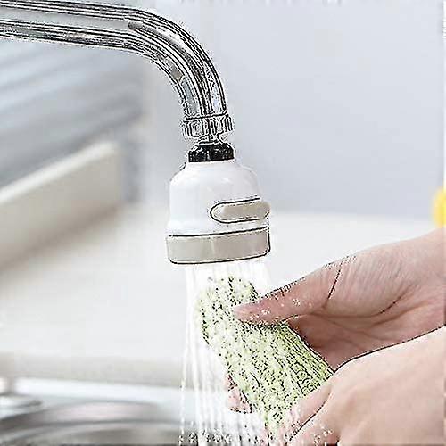 360 Degree Rotatable Kitchen Faucet Head - Water-Saving Aerator Bubbler - Bath Nozzle Filter Tip - 3 Adjustable Modes Shower Head Filter Spr